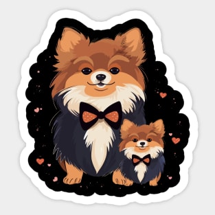 Pomeranian Fathers Day Sticker